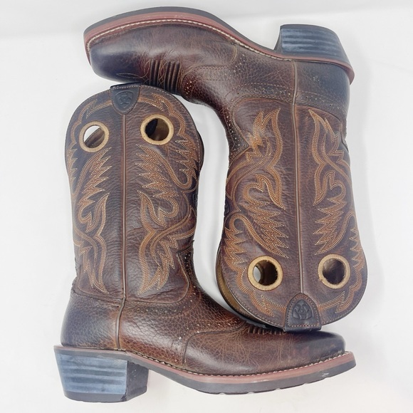 Arita heritage roughstock brown roper western cowboy boot #1000227 men’s 8.5D - Picture 3 of 13